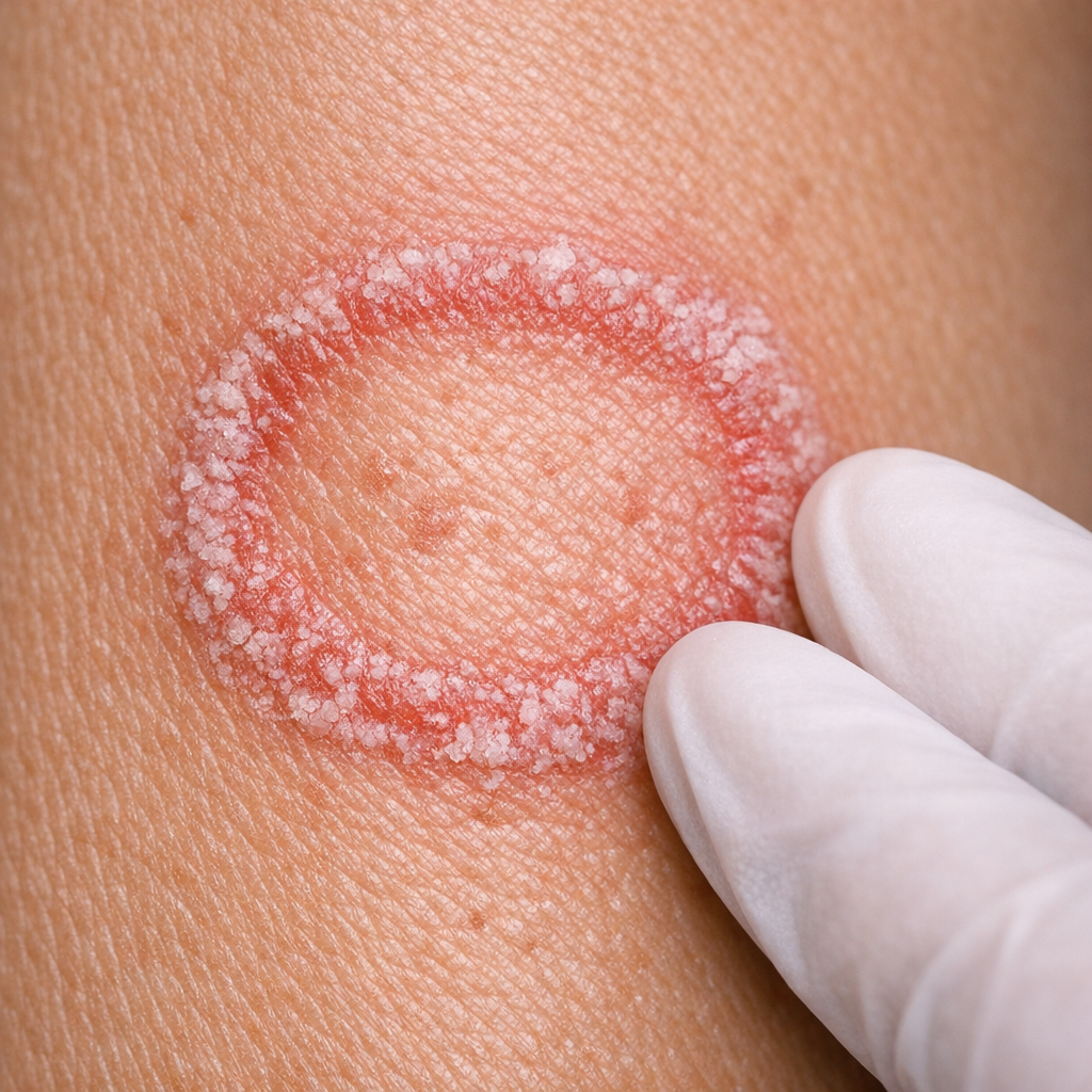 Tinea corporis ringworm skin infection